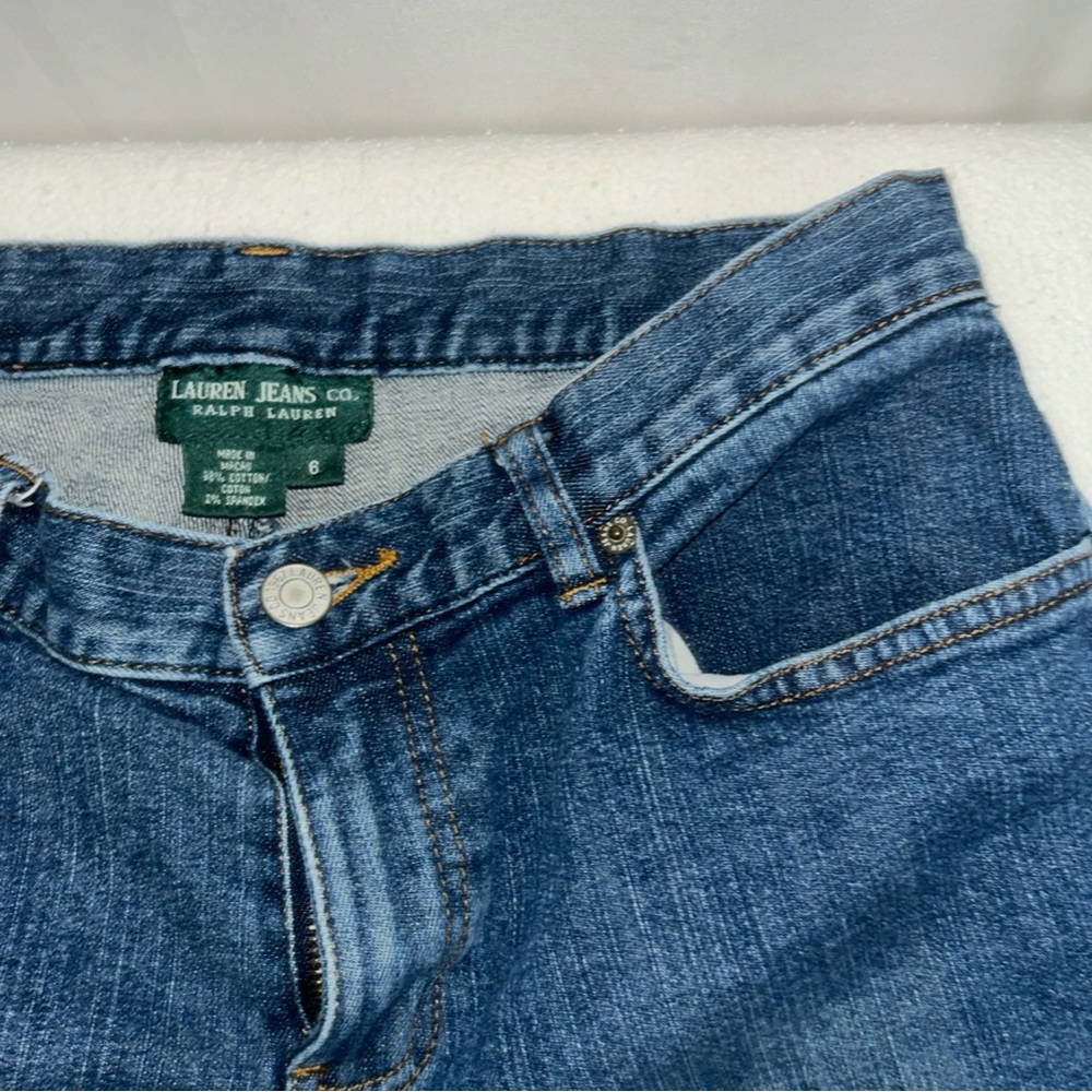 Ralph Lauren Blue Flare Wide Leg Denim - Picture 3 of 8